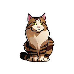 vector little cute cat cartoon character
