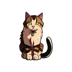 vector little cute cat cartoon character