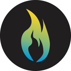 Fire icon. Fire flame symbol. Campfire silhouette logo type. Fire symbols set flat style - collection of isolated vector illustrations.