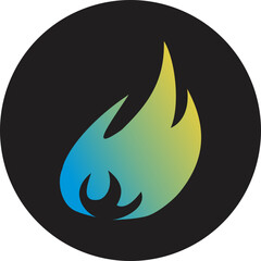 Fire icon. Fire flame symbol. Campfire silhouette logo type. Fire symbols set flat style - collection of isolated vector illustrations.