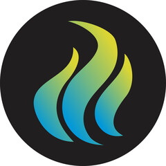 Collection of flames of various shapes. Burning Fire Set, fire vector icon. Yellowish blue flame. Vector Fire signs. Fire icon. Energy and strength. Burning hot
