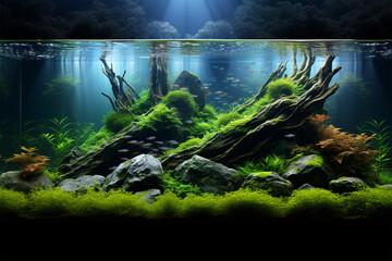 Aquascape scenery background