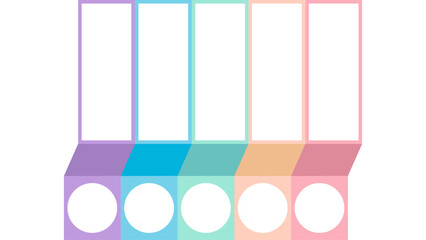 Blank company milestone timeline infographic template as vector with 5 options can be used for progress, diagram, annual report, web design. Business concept.