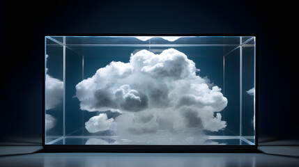 cloud in a glass box