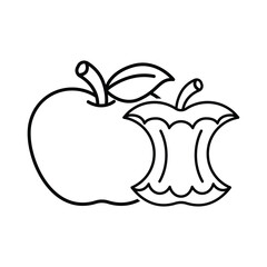 Apple icon vector sign and symbol on trendy design for design and print.