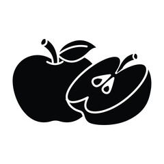 Apple icon vector sign and symbol on trendy design for design and print.