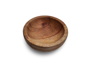 Wooden textured mortar bowl plate , cut out isolated