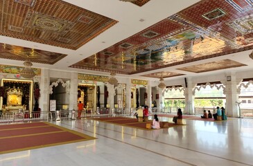 Lonavala, Maharashtra India - Apr 24 2023: Shree Narayani Dham Temple in Tungarli, Lonavala.