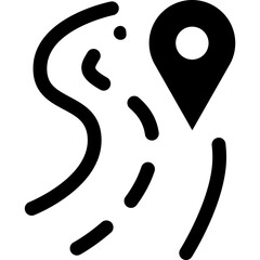 Obraz premium Travel Route. Navigation, Location, Map pointer, Map, GPS. Vector Illustration