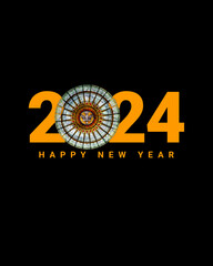 New year 2024. New Year Creative Design. Creative New year 2024 design for social media ads.