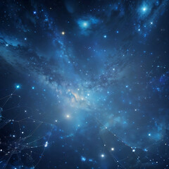 Naklejka premium A colorful galaxy wave background ai generated