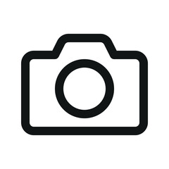 Illustration vector graphic icon of Camera. Outline Style Icon. Computer And Device Themed Icon. Vector illustration isolated on white background. Perfect for website or application design.