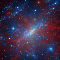 Obraz premium A colorful galaxy wave background ai generated