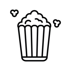 Popcorn icon vector sign and symbol on trendy design for design and print.