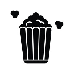 Popcorn icon vector sign and symbol on trendy design for design and print.