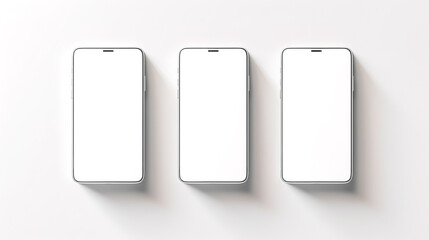 Minimalist modern smartphone mockup for presentation, copy space.