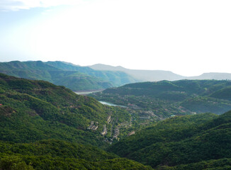 Fototapeta na wymiar View from the top of mountain