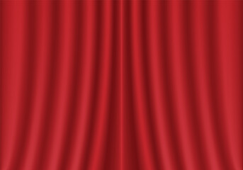 Silk background Design for product advertising for catalog. Red silk background. Red curtain background. smooth texture vector. illustration EPS 10.