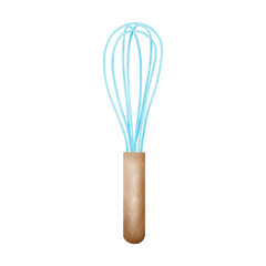 Blue Whisk Bakery Equipment watercolor illustration