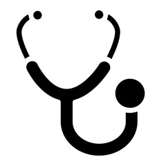 Stethoscope glyph icon