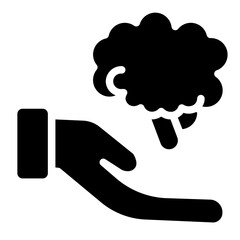 Brain glyph icon