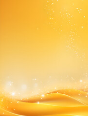 Warm golden sparkling background with radiant light waves, perfect for a festive or luxurious theme. Vertical image, tall ratio 3:4