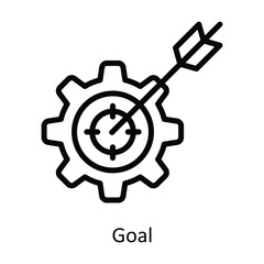 Goal vector  outline Design illustration. Symbol on White background EPS 10 File