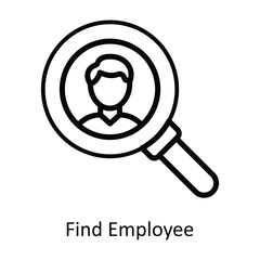 Find Employee vector  outline Design illustration. Symbol on White background EPS 10 File