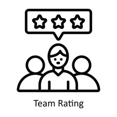 Fototapeta premium Team Rating vector outline Design illustration. Symbol on White background EPS 10 File