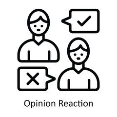 Opinion Reaction vector  outline Design illustration. Symbol on White background EPS 10 File