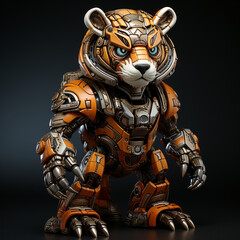 Fototapeta premium 3D tiger robot