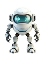 AI Robot isolated on transparent white background