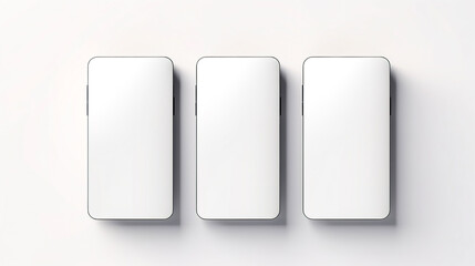 Minimalist modern smartphone mockup for presentation, copy space.