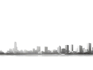 Skyline cityscape on transparent background