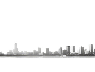 Fototapeta premium Skyline cityscape on transparent background