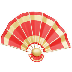 Fototapeta premium 3D Chinese Paper Fan