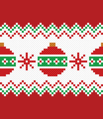 eamless pattern with christmas. tribal pattern. local fabric pattern. pixel pattern. cross stitch
