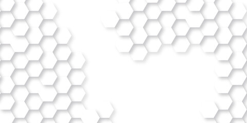 Abstract background with hexagon, modern abstract vector polygonal pattern. Futuristic abstract honeycomb technology white background. Luxury white hexagon pattern.