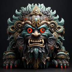 Fototapeta premium 3d cartoon god of darkness