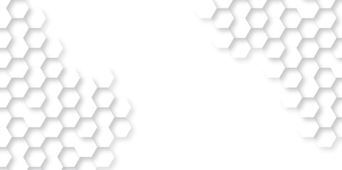 Abstract background with hexagon, modern abstract vector polygonal pattern. Futuristic abstract honeycomb technology white background. Luxury white hexagon pattern.