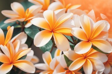 frangipani plumeria flower background