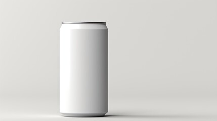 Horizontal View of a Carbonated Drink Can Mockup.