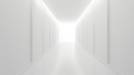 empty white wall corridor background illustration inside perspective, door modern, space abstract empty white wall corridor background