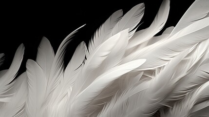 Fototapeta premium abstract background in the form of black and white feathers