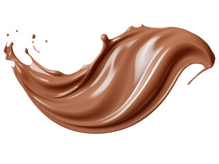 chocolate splash isolated on transparent background