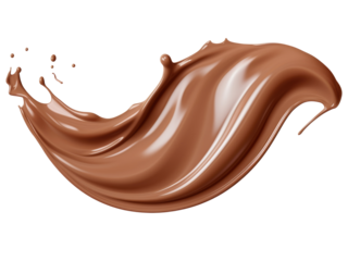 chocolate splash isolated on transparent background