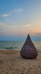 Romantic sunset on the beach