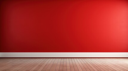 A Mockup Displayed Against a Vibrant Red Wall.