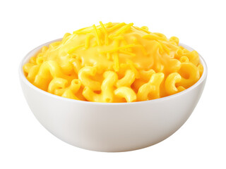 Macaroni and cheese isolated on transparent background 
