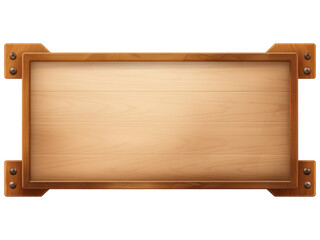 wooden signboard  isolated on transparent background